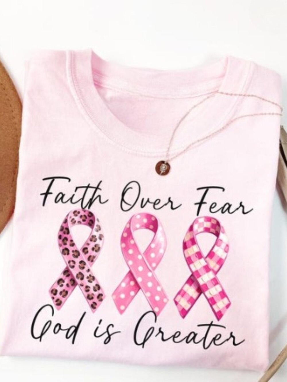 Christian Shirt Breast Cancer Awareness Tee
